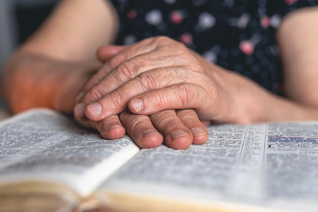 anciana lee manos biblia cerca 169016 26726